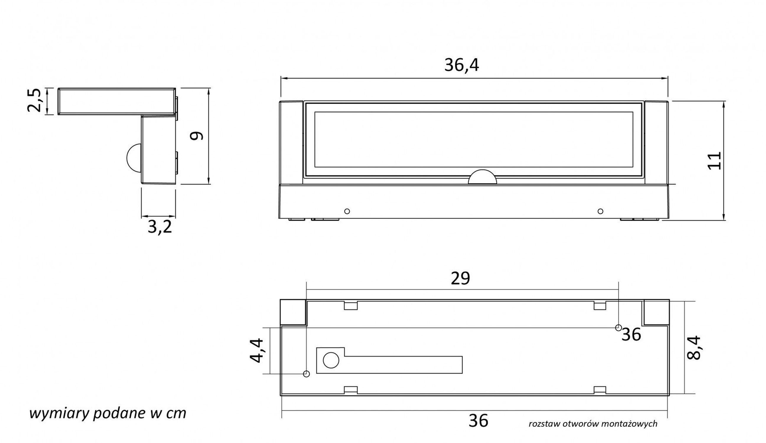 LED Außenwandleuchte mit Bewegungssensor Aluminium Glas