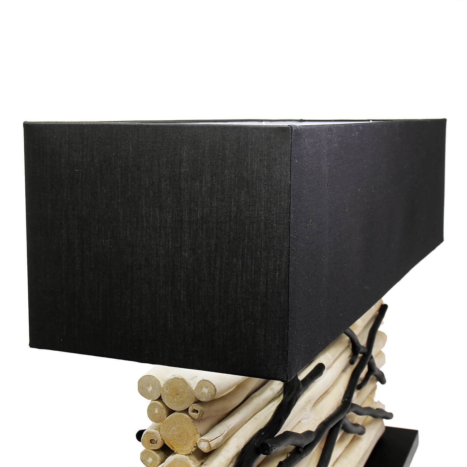 Design Tischlampe Treibholz Stoffschirm 80 cm lang Lampe, Tischlampe, Holz, Innenarchitektur, Postfach