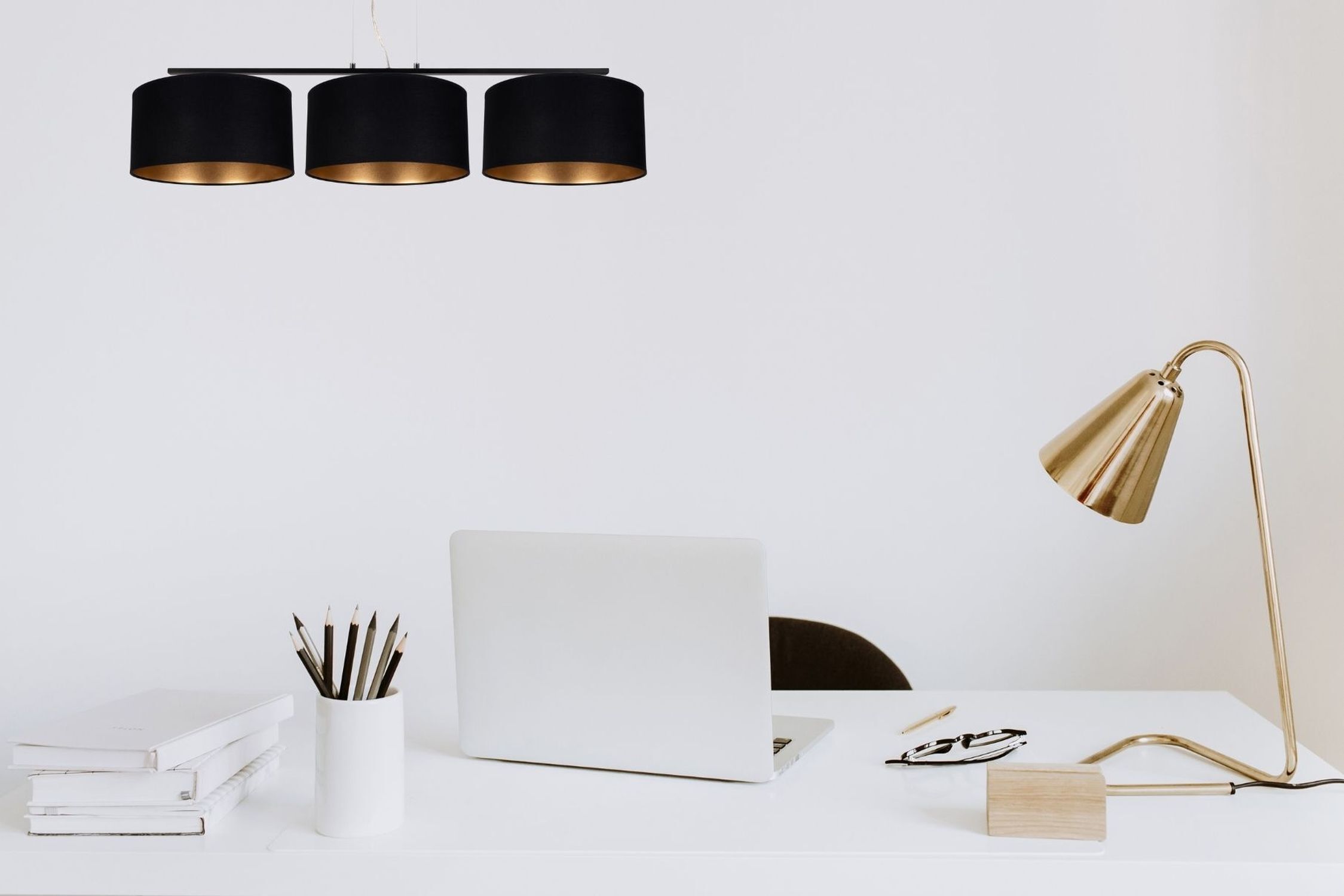 Gemütliche Pendelleuchte Stoff Schwarz Gold E27 100 cm tischlampe, arbeitsplatz, lampenleiste, schreibtisch, laptop