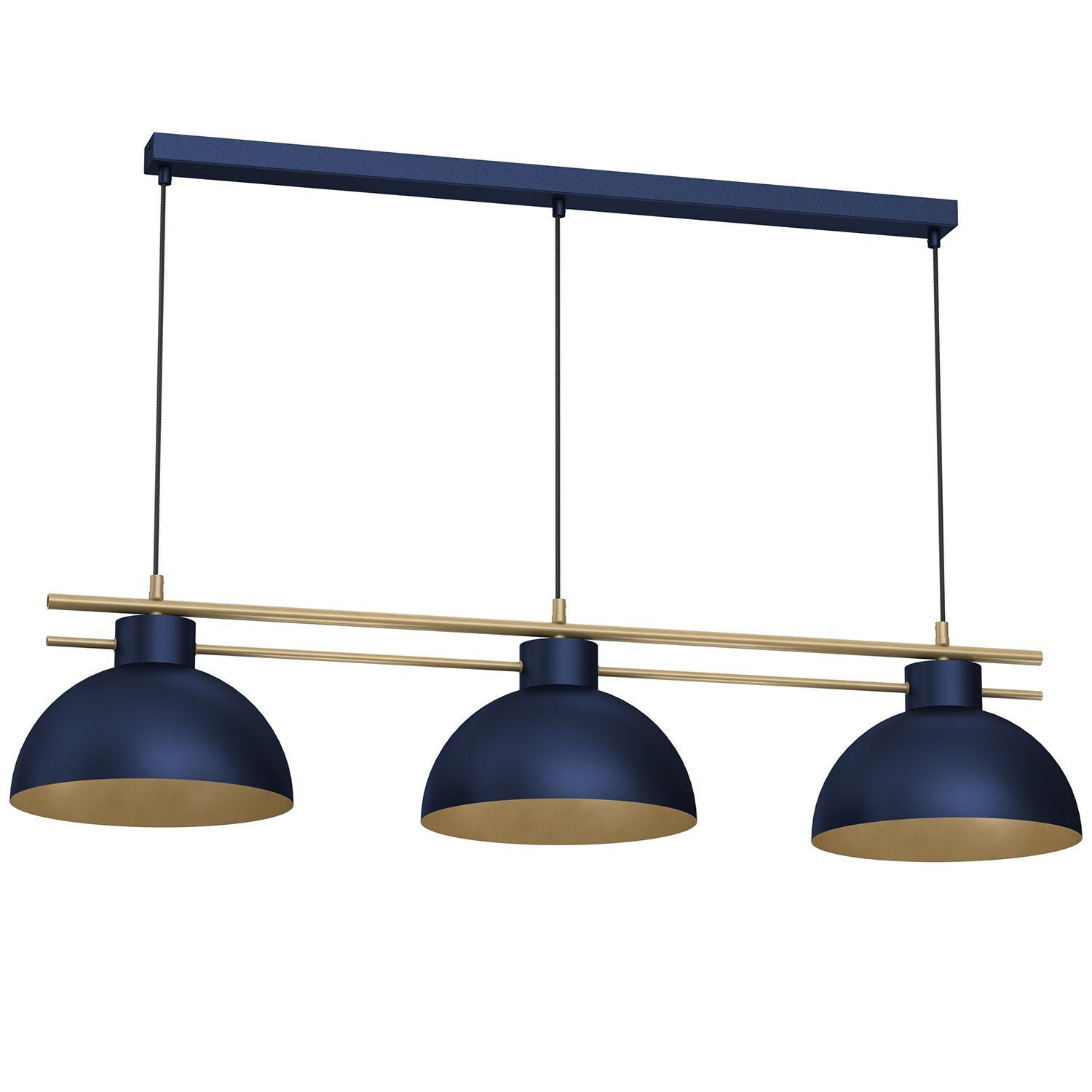 Elegante Hängelampe Dunkelblau Gold E27 115 cm lang