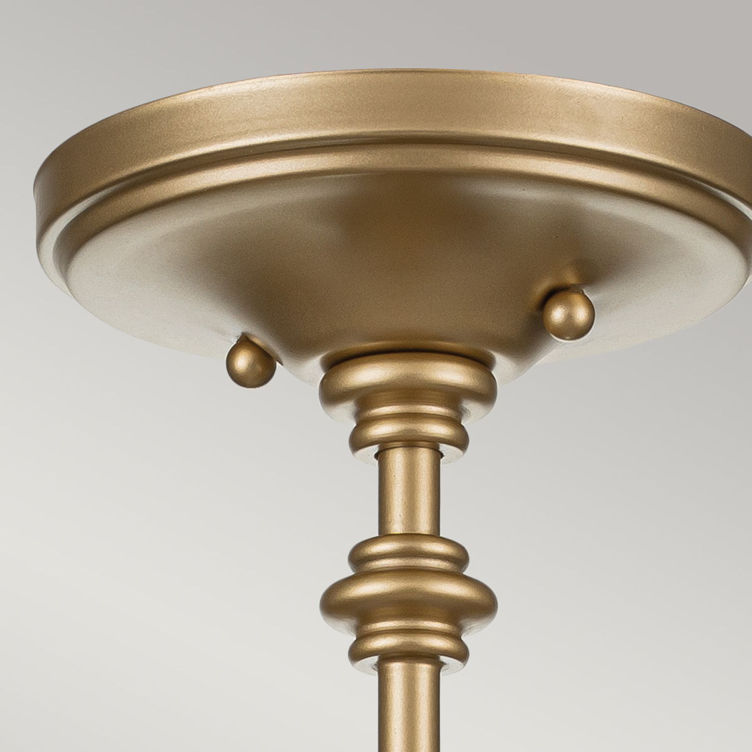 Deckenlampe Glasschirm D: 25,4 cm in Messing höhenverstellbar Deckenleuchte, Hängelampe, Bronzegold, Metall, Rund