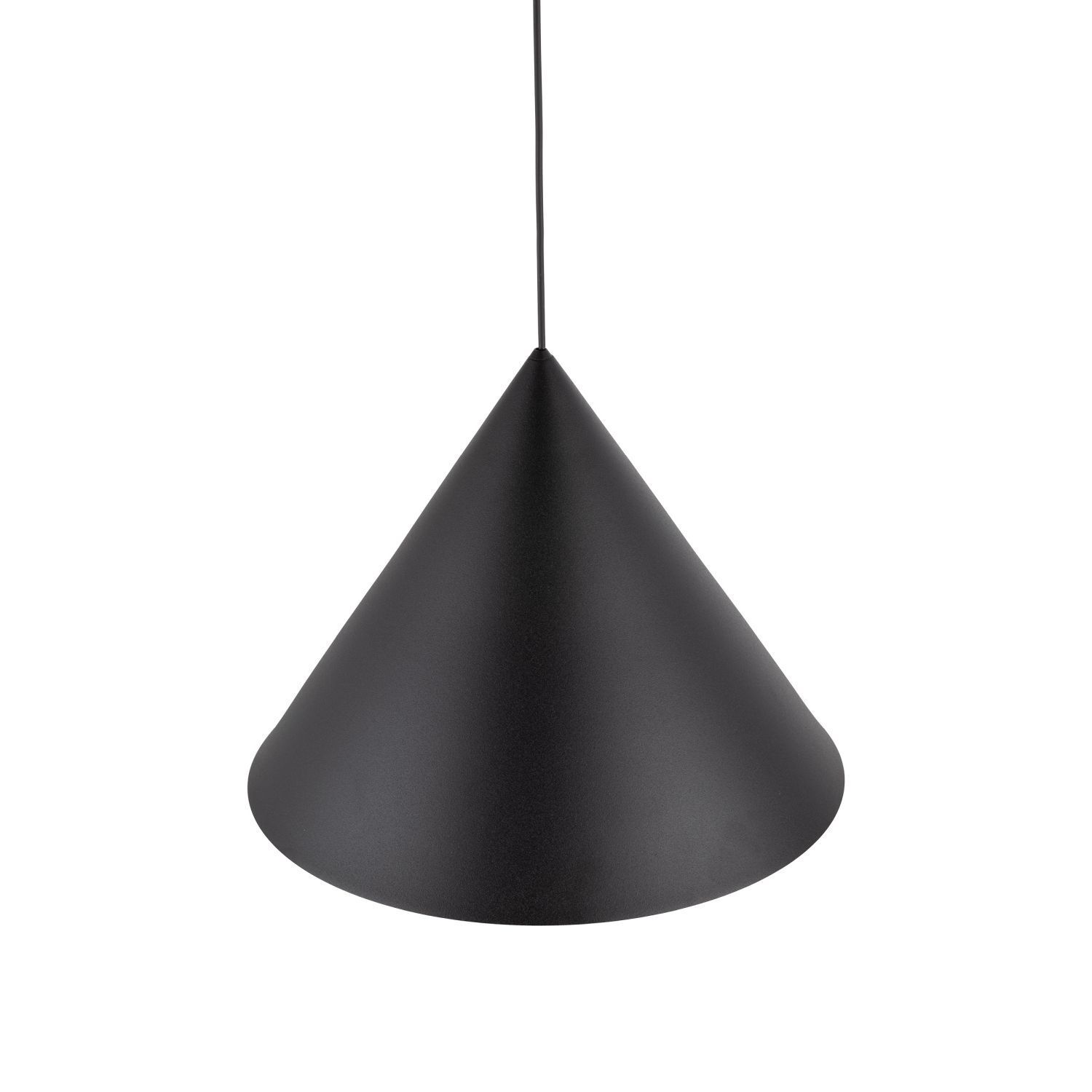 Hängeleuchte Metall Schwarz Ø 50 cm groß E27 Kegelschirm Beleuchtung, Kegel, Lampe