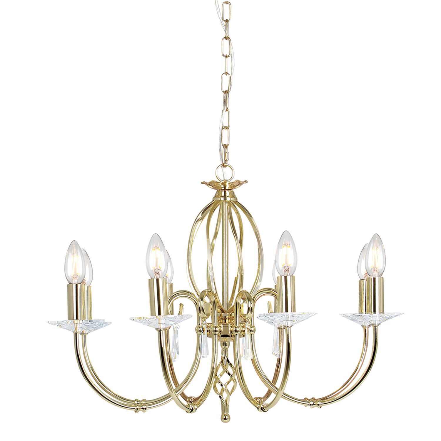 Lustre opulent CANDELA en laiton Classique