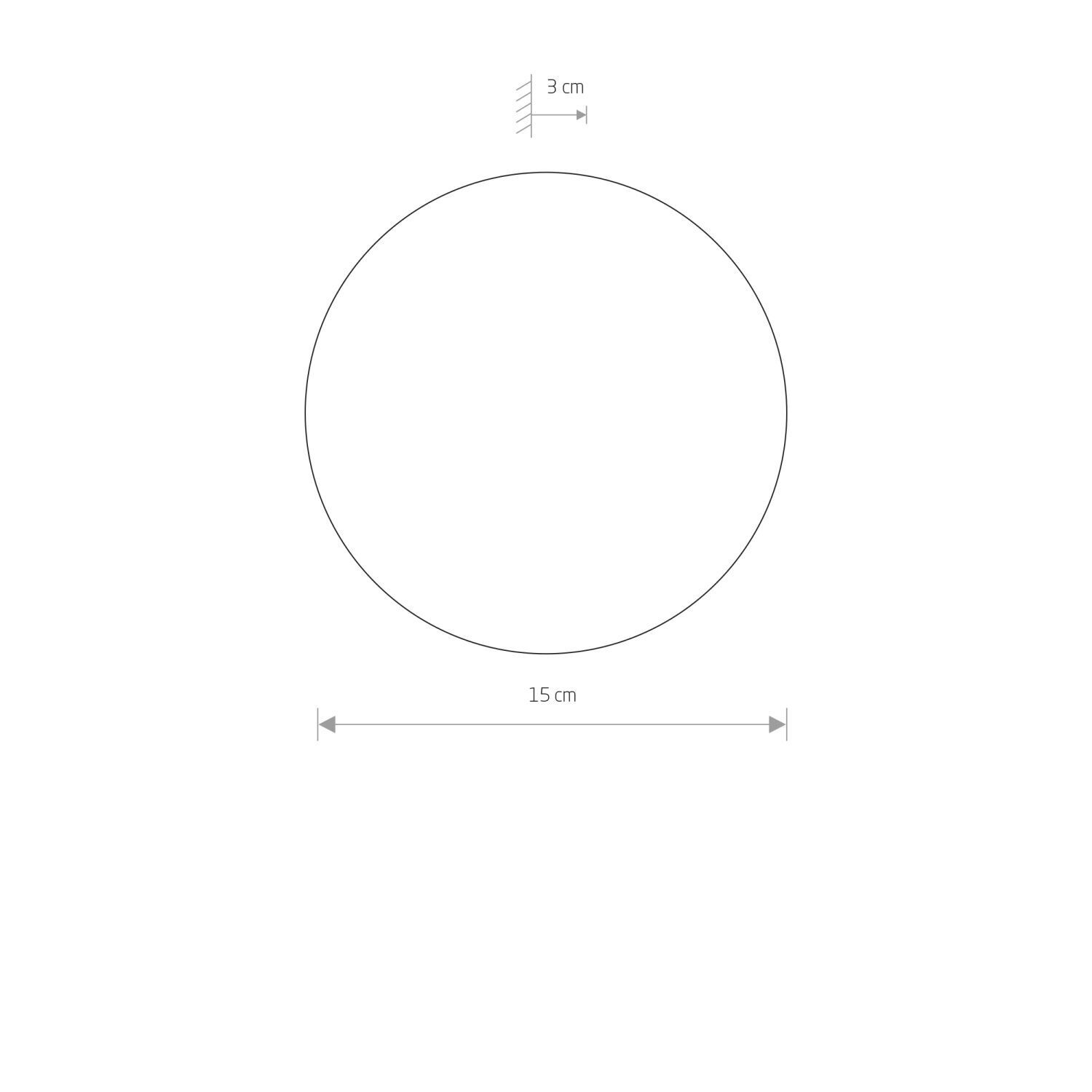 Applique LED indirecte Ø 15 cm en or mat 3000 K 60 lm