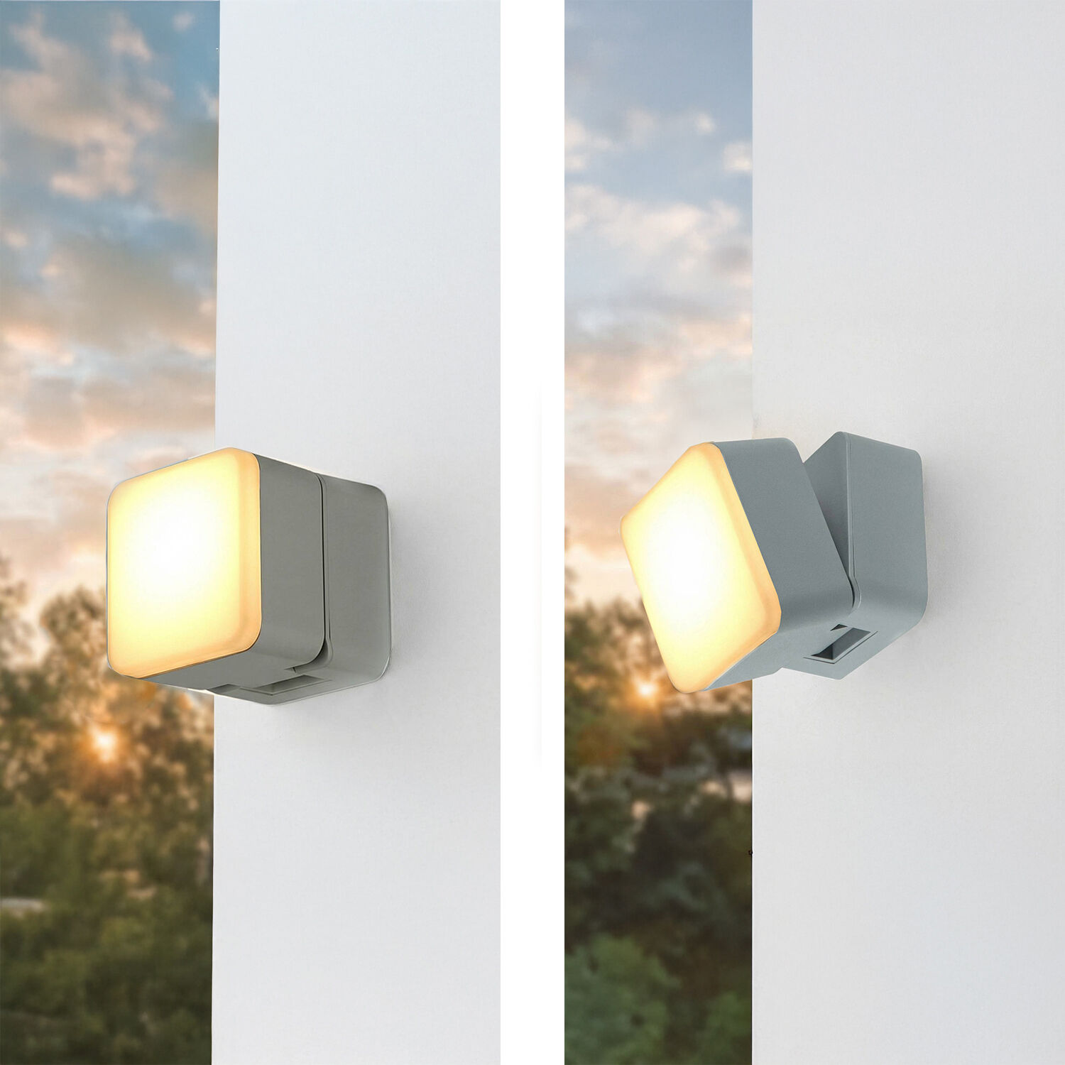 LED Wandlampe außen IP44 900 lm Anthrazit verstellbar Außenleuchte, Wandleuchte, LED, helles Licht, modernes Design