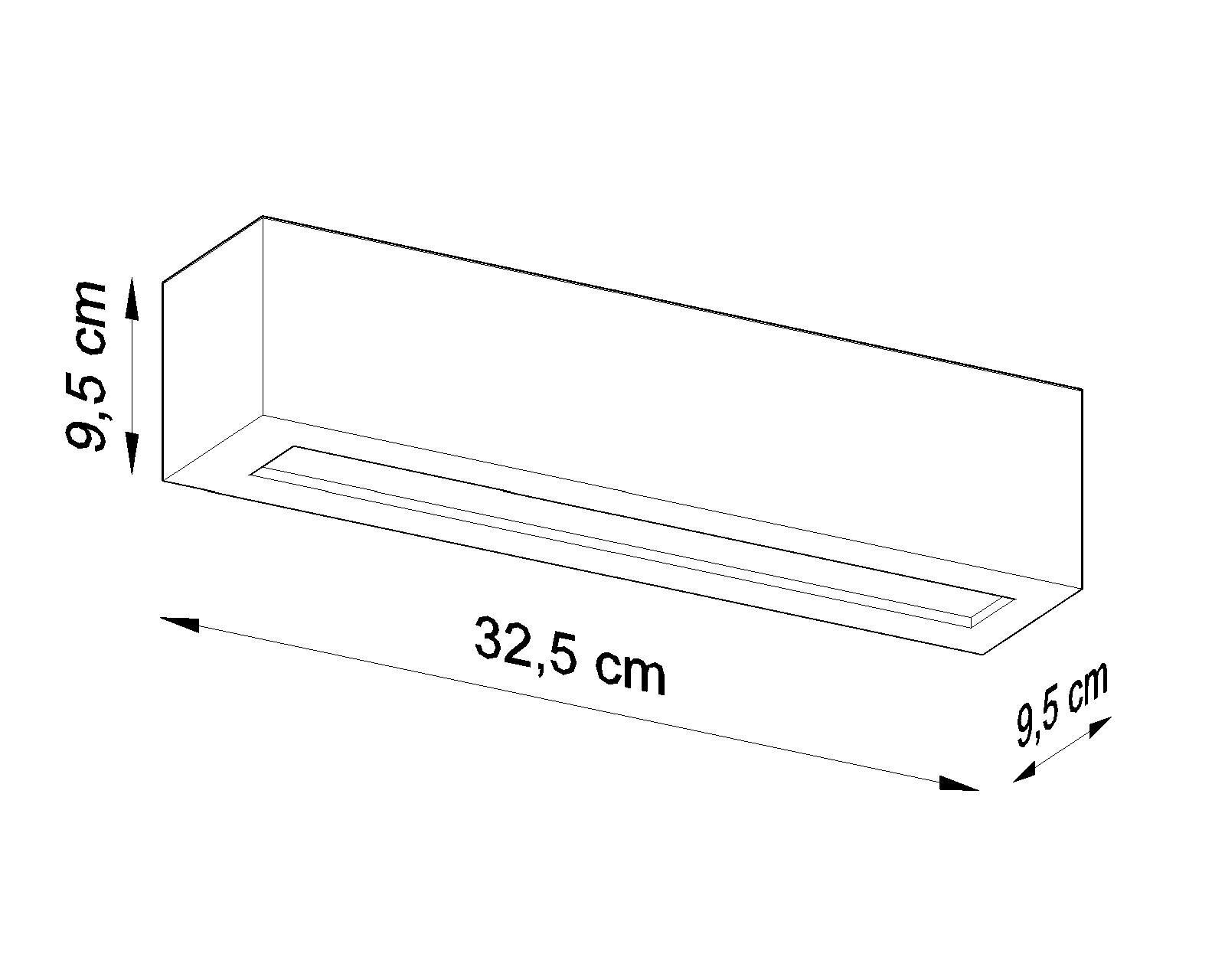 Applique murale céramique 32,5 cm Gris E27 indirect Up Down