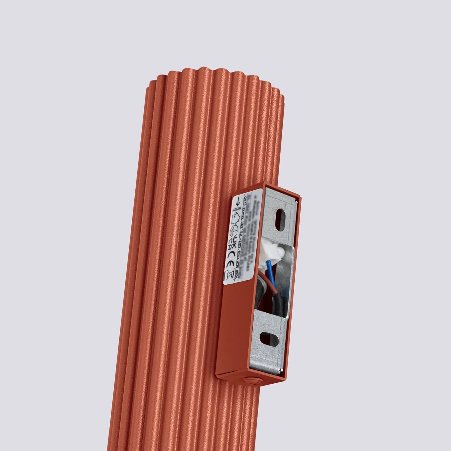 Moderne Wandlampe Up Down H: 30 cm Rot GU10 2-flammig Alu Wandleuchte Up Down klein H: 20 cm Rot GU10 2-flammig