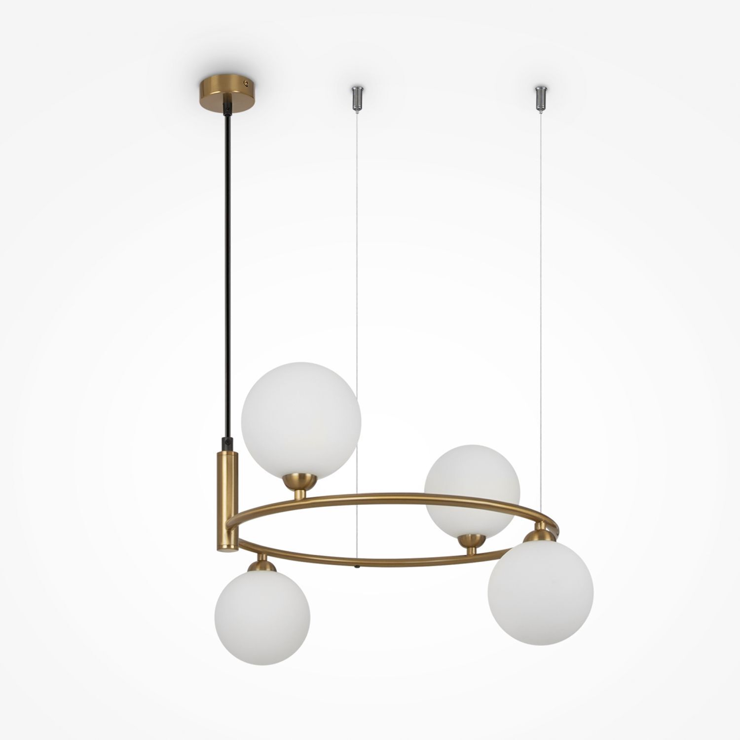 Suspension métal verre L : 39 cm H : max. 178 cm G9