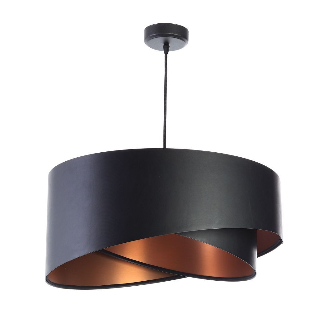 Hängeleuchte Schwarz Kupfer Ø 50 cm Latex E27 rund