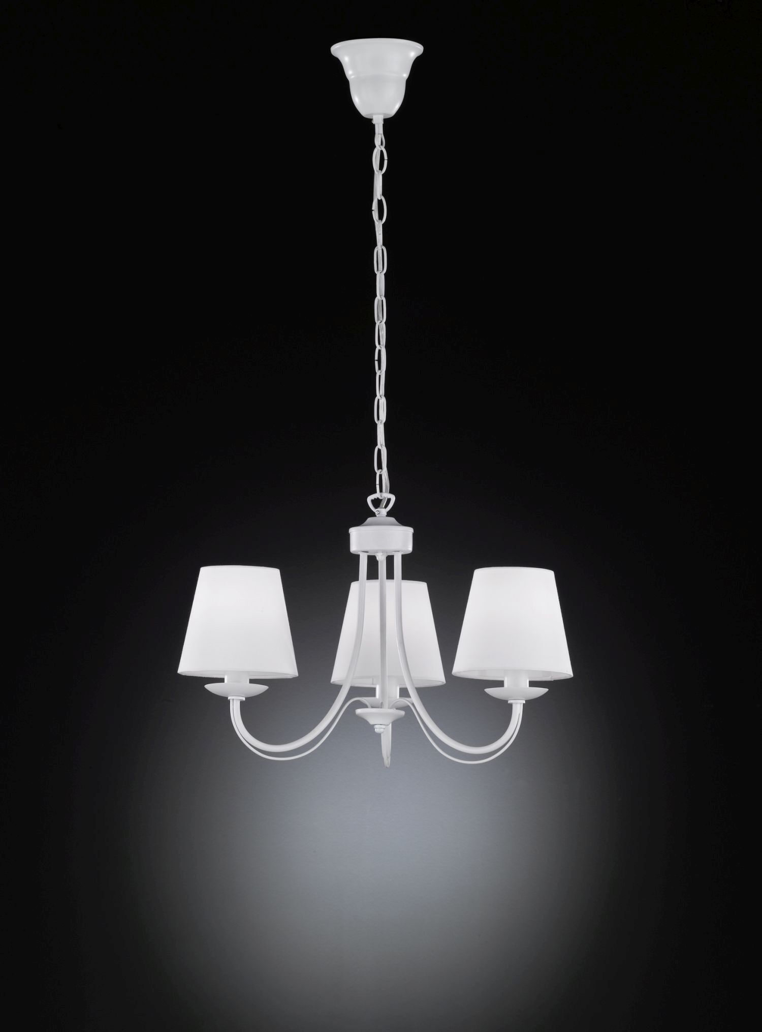 Gemütlicher Kronleuchter Stoff Metall Stoff E14 3-flmg Leuchter, Lampe