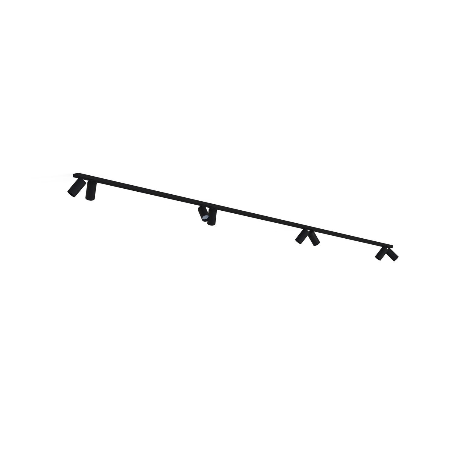 Spot de plafond 8 flammes noir 400 cm de long XXL GU10 orientable