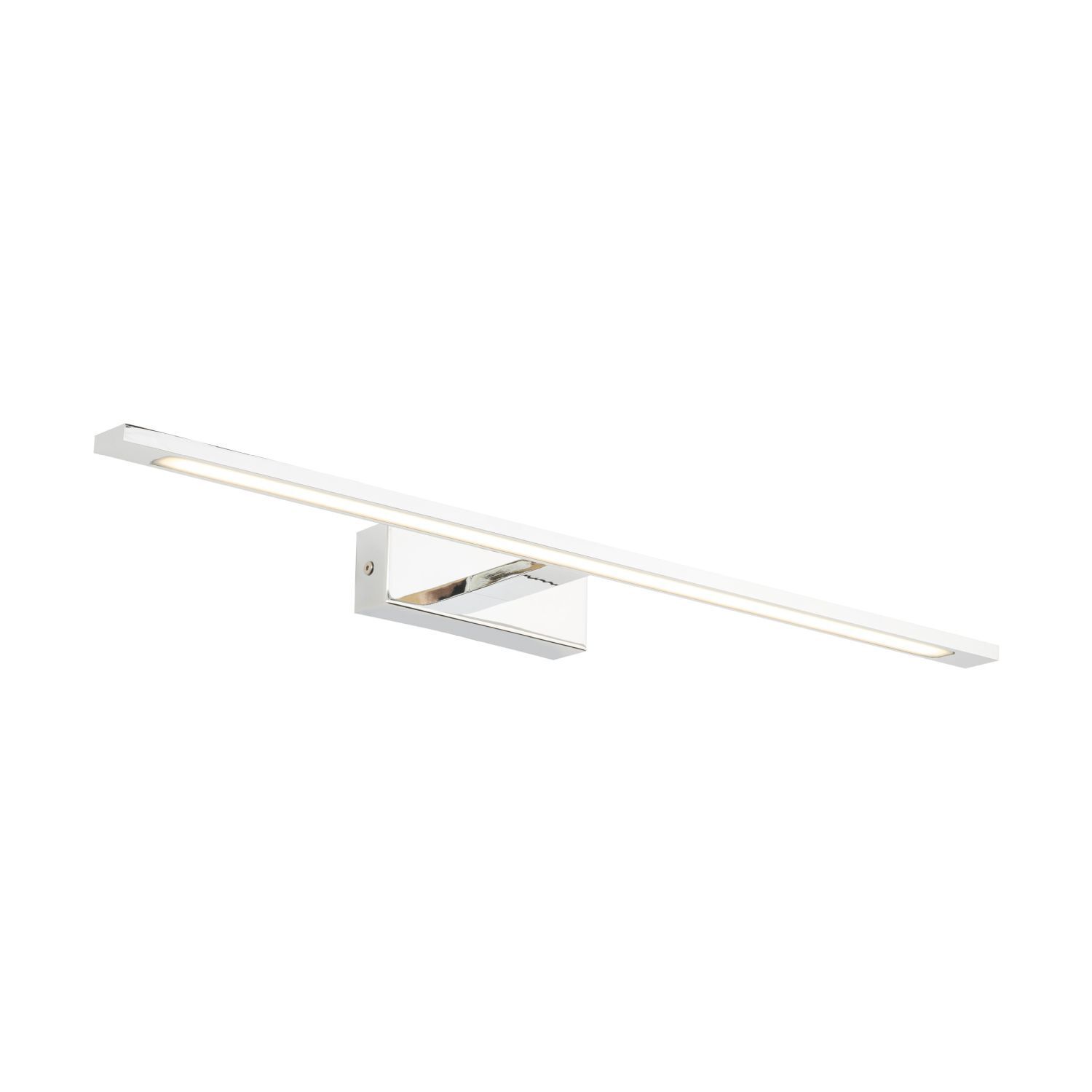 Lampe à tableau LED chrome 62 cm de long blanc neutre 4000 K métal