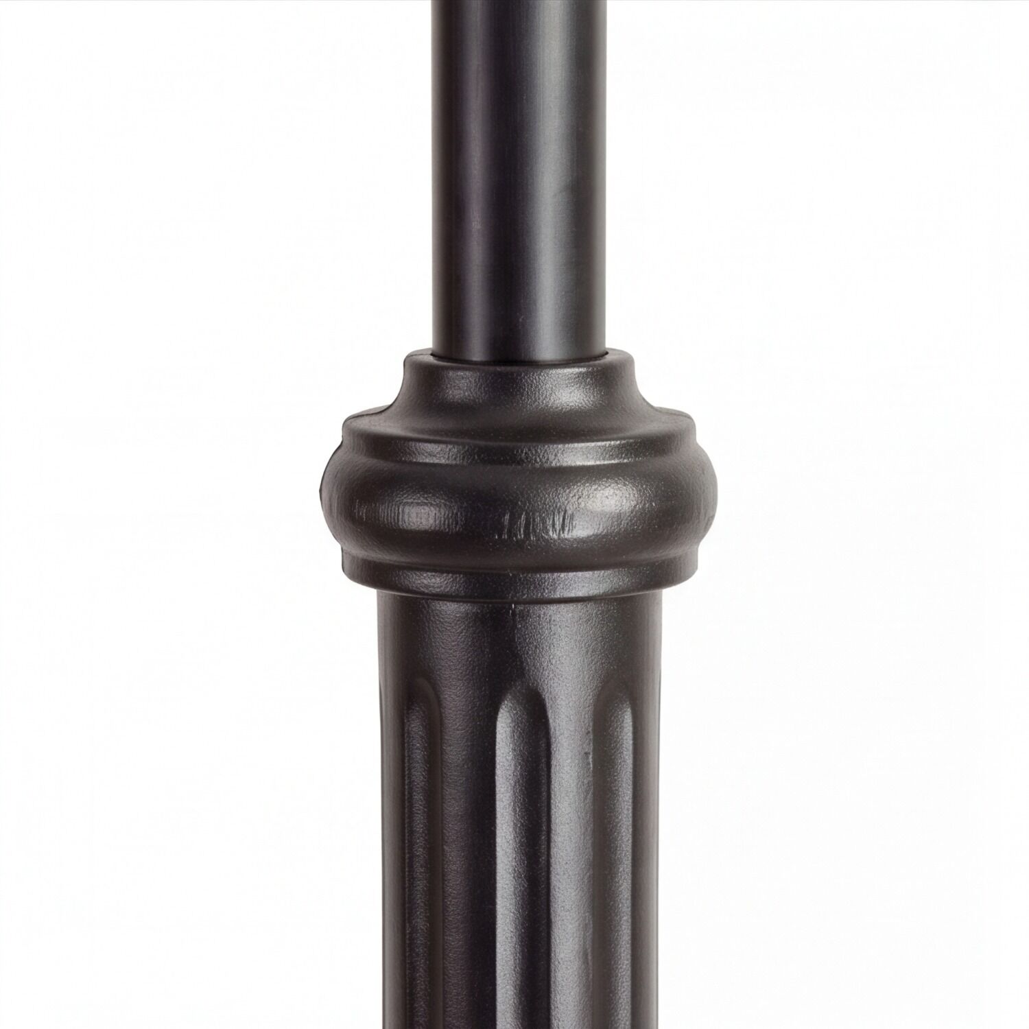 Gartenstab, Stielrohr, Metall, Schwarz, Verzierung