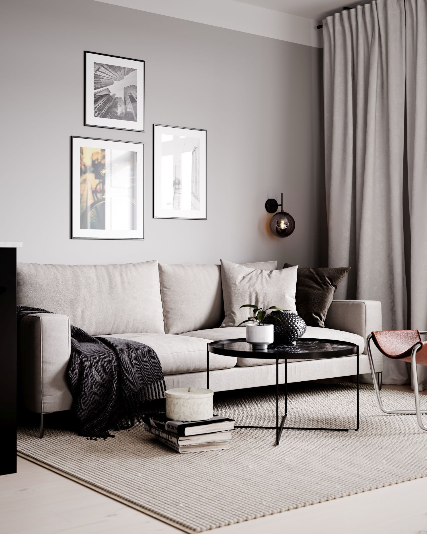 Wandleuchte mit Stecker E27 Metall Rauchglas Kugelschirm Dekoration für Zuhause, Couch, Wohnzimmer, Tabelle, Teppich