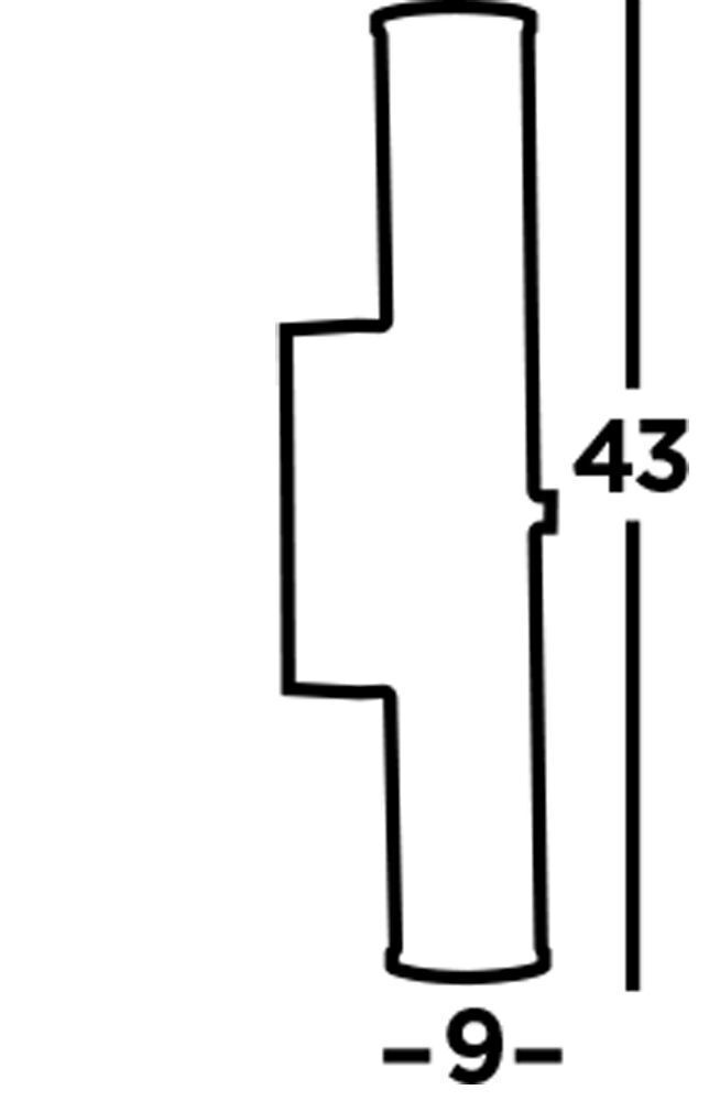 LED Spiegelleuchte IP44 Glas H: 43 cm Klar Schwarz 3000 K