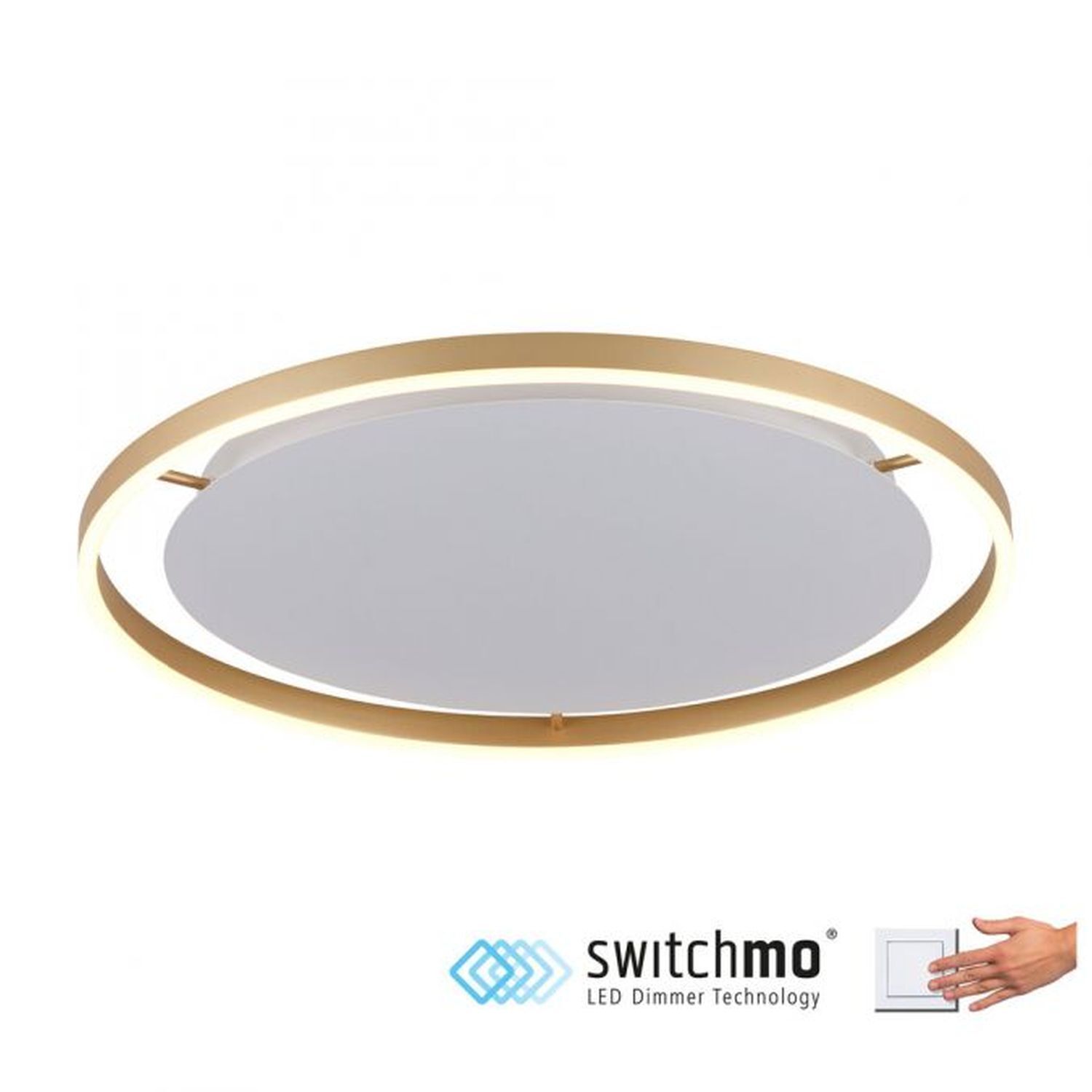 LED Deckenlampe dimmbar Ø58,5 cm 3650 lm in Messing