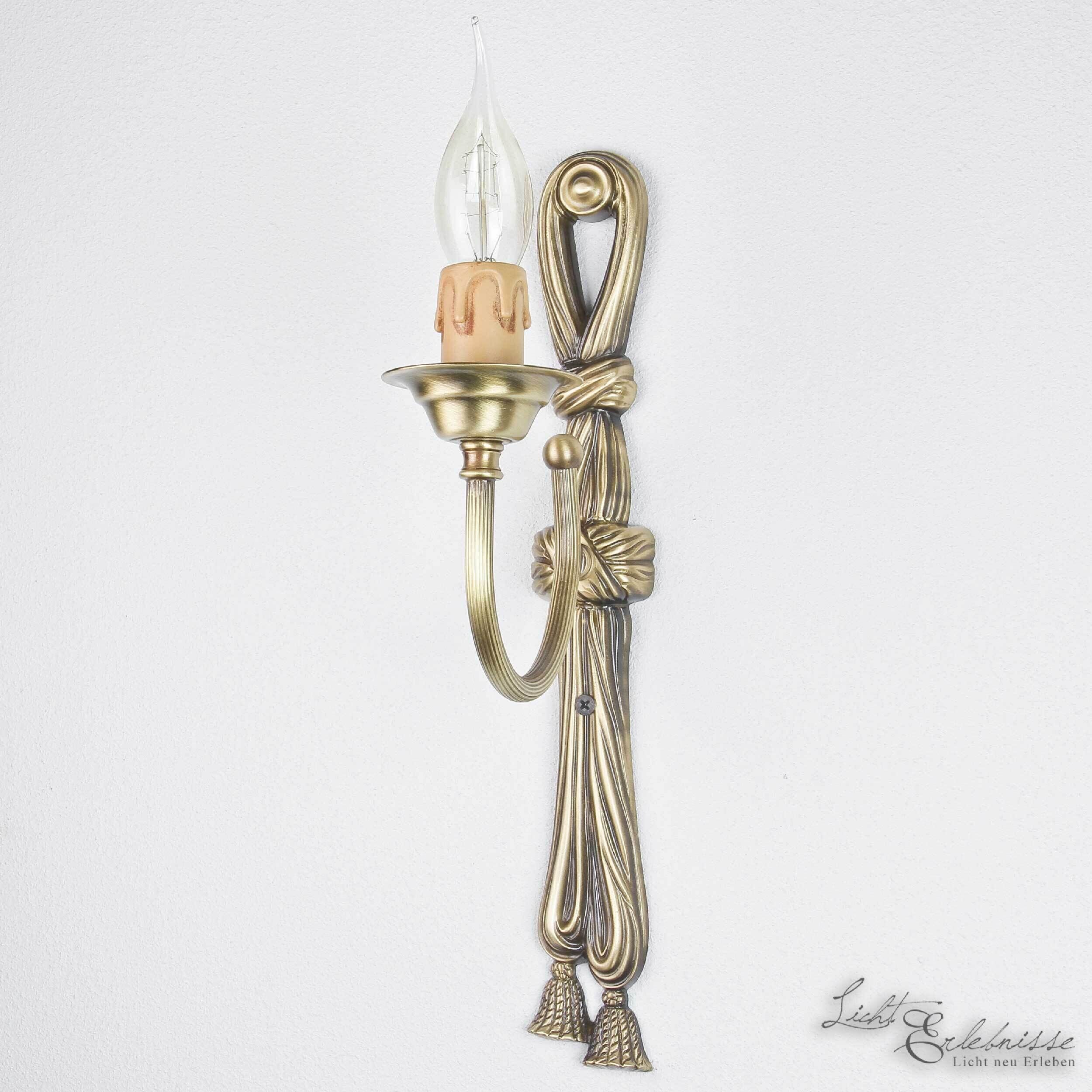 Leuchter Wandlampe aus Echt-Messing in Bronze Lampe