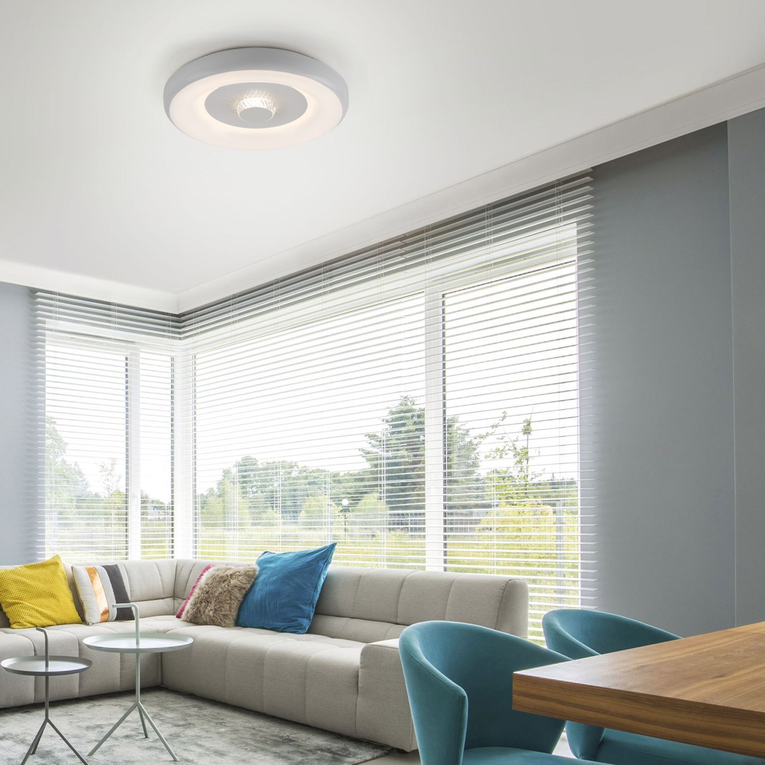 Lampe de plafonnier LED blanc éclairage RGB avec Ø39 cm 2200 lm Dekoration für Zuhause, Fenster, Couch, Mobiliar