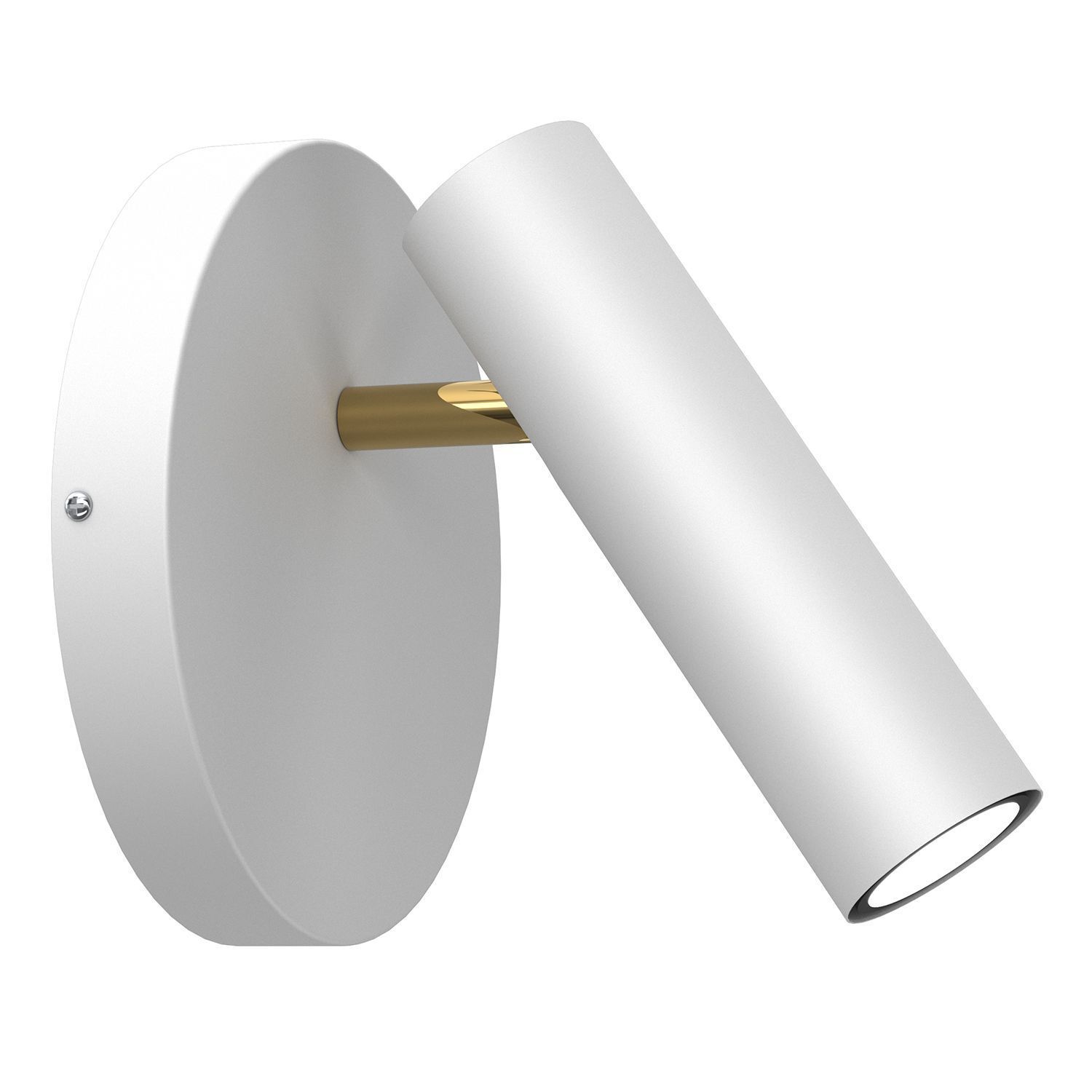 Flexibler Wandspot Weiß Gold GU10 H:19,5 cm stilvoll