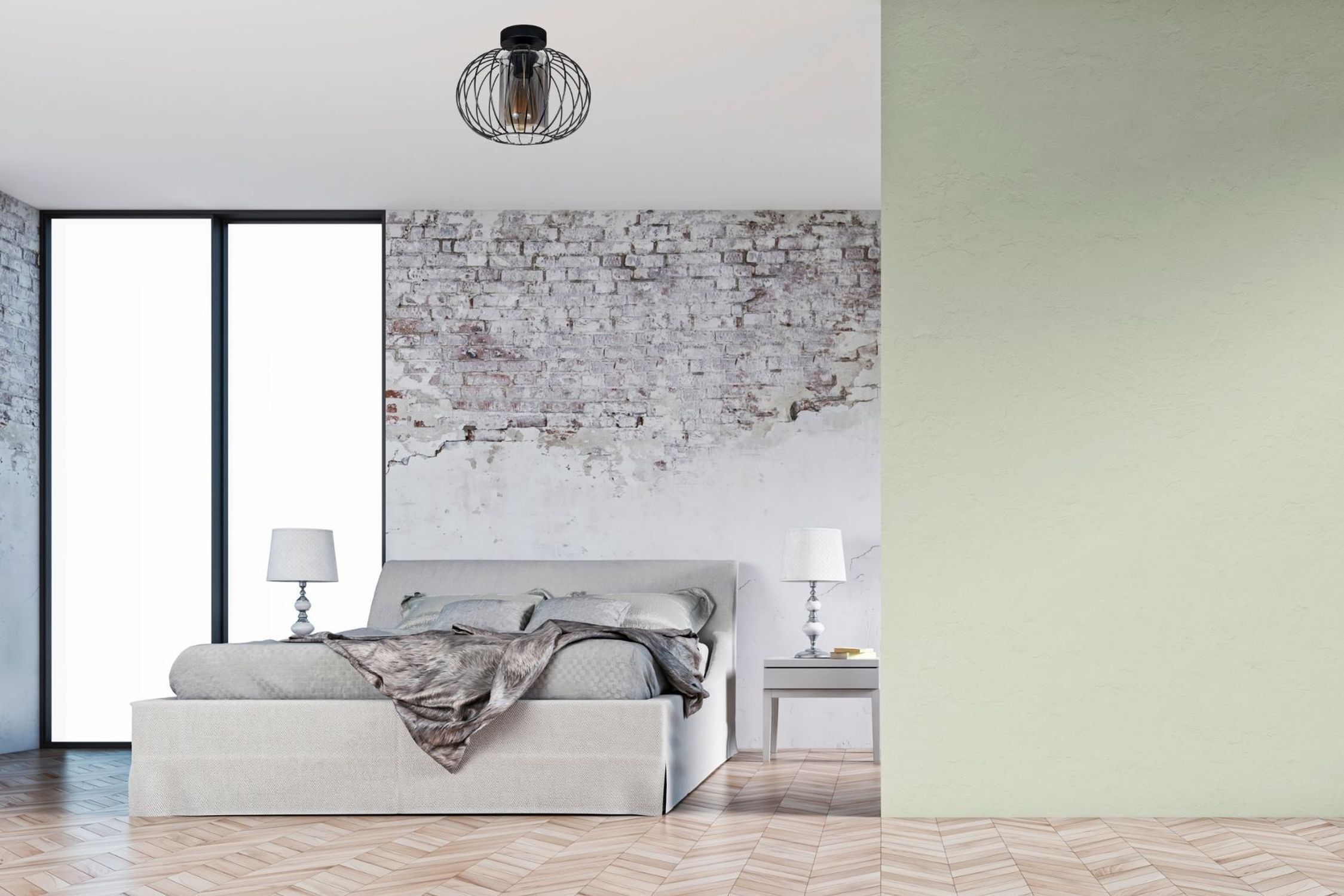 Innenarchitektur, Fußboden, Dekoration für Zuhause, Lampe, Bett