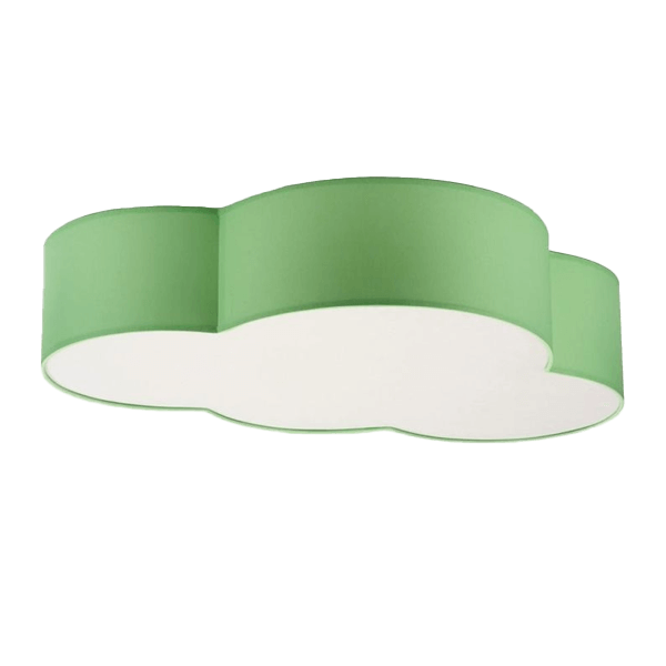 Deckenlampe, Wolkenform, Grün, LED, Runde Lampe