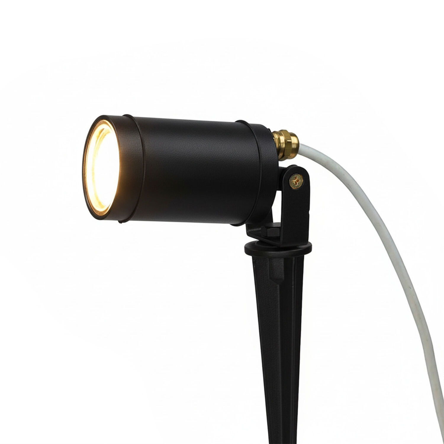 Außenlampe Messing massiv GU10 IP64 27 cm hoch Erdspieß Beleuchtung, Lampe, Fön, Elektrisches Gerät, Licht