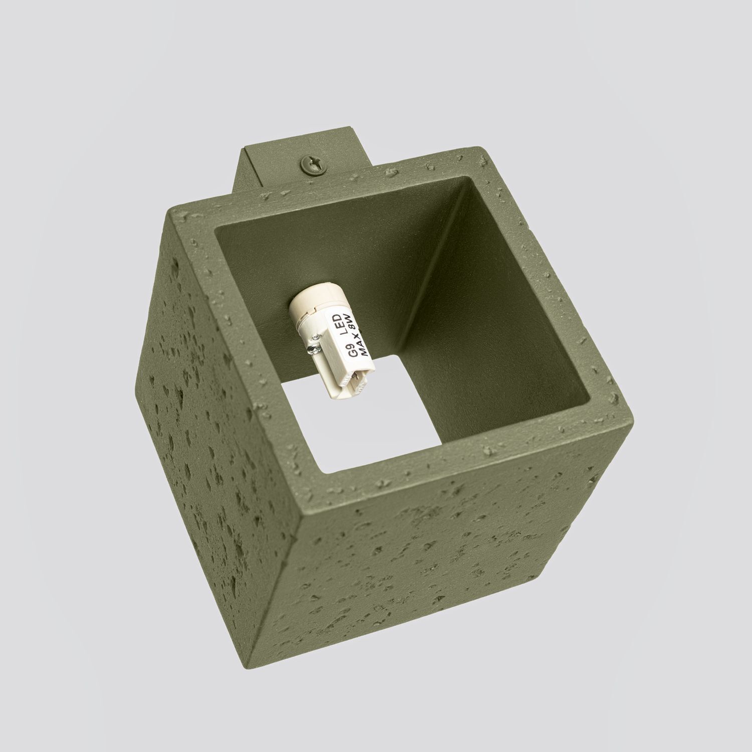 Wandleuchte Beton Olivgrün G9 T:12 cm Up Down Indirekt Wandleuchte Beton Olivgrün G9 T:12 cm Up Down Indirekt