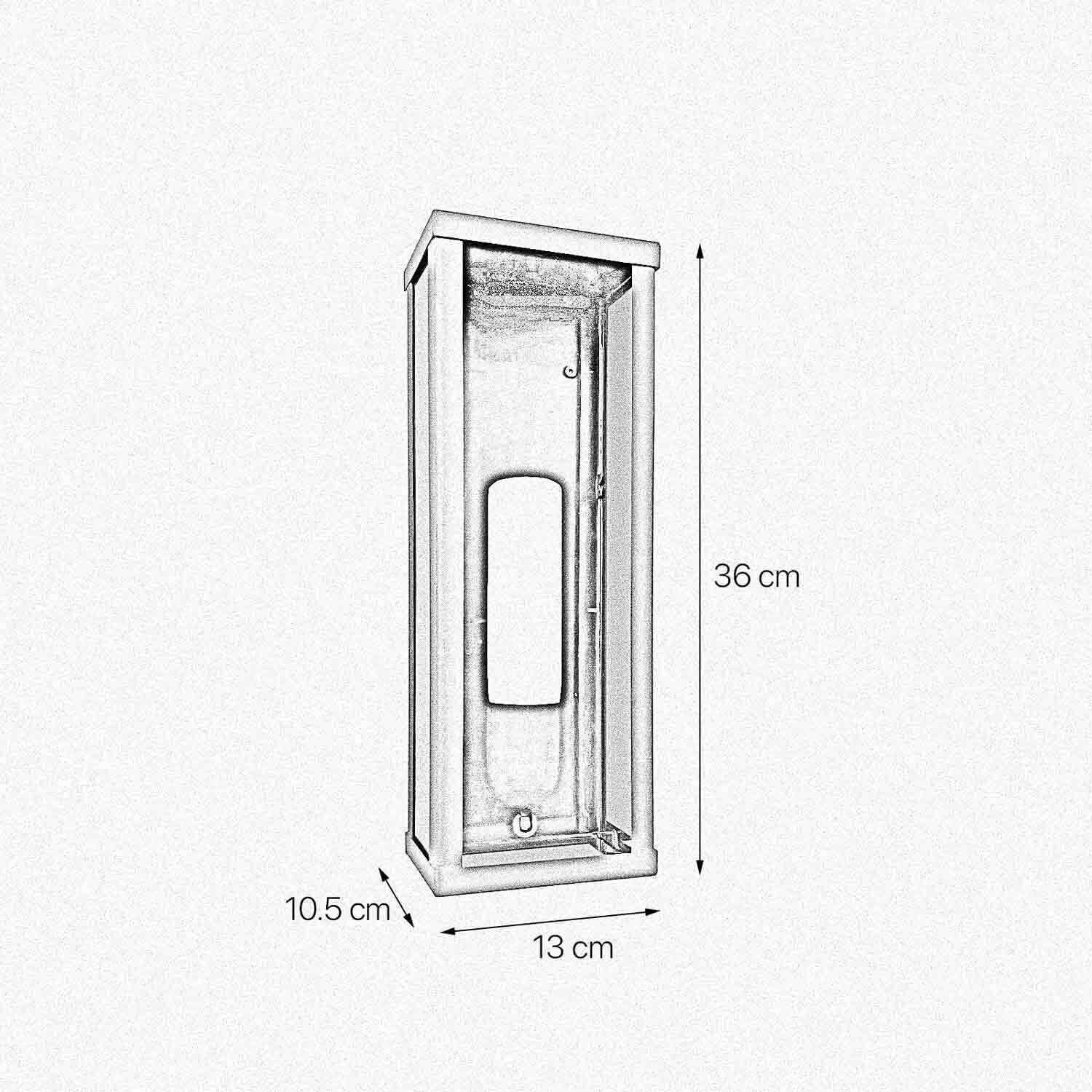 Außenleuchte Wand in Bronze matt IP43 E27 Eisen Glas Kabinett, Mobiliar