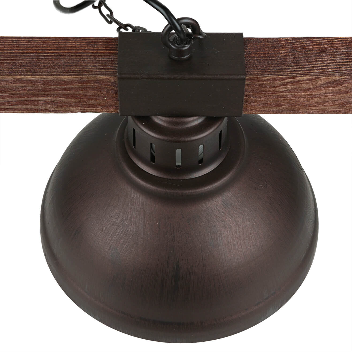 Grande lampe à suspendre 3xE27 L:72cm bois véritable HAKON