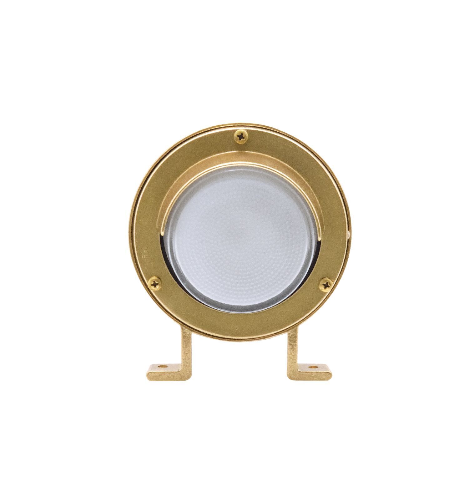Wandleuchte außen Glas Echt-Messing G9 IP64 14 cm breit LED-Lampe, Rund, Brass, Fassung, Befestigung