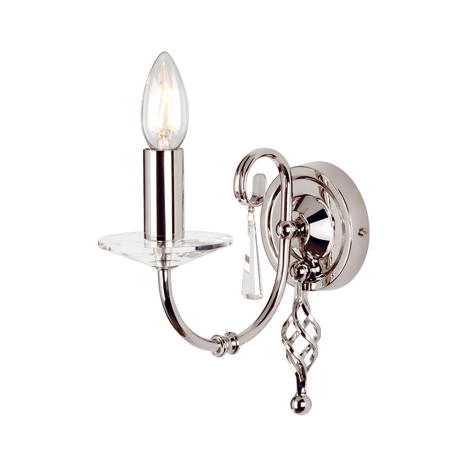 Applique CANDELA en nickel avec cristal Classique