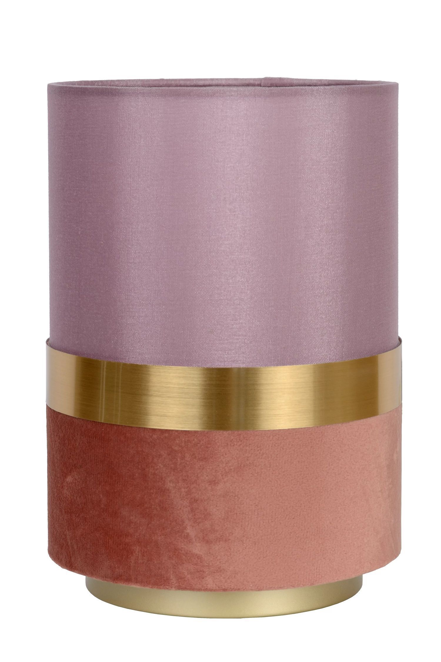 Elegante Tischlampe Stoff Pink Gold E14 22 cm Vintage