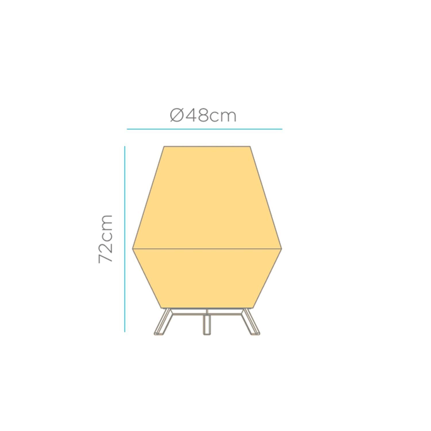Lampe de table en rotin H : 72 cm E27 grand trépied Boho