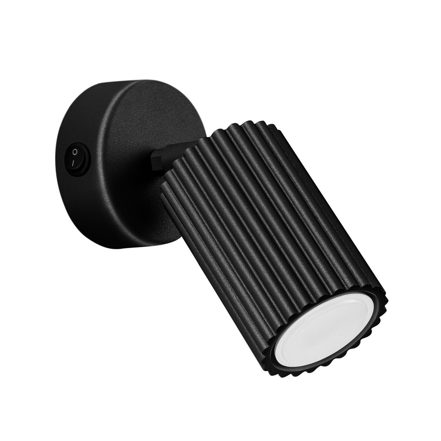 Spot mural noir GU10 L : 8 cm petit orientable Moderne Alu