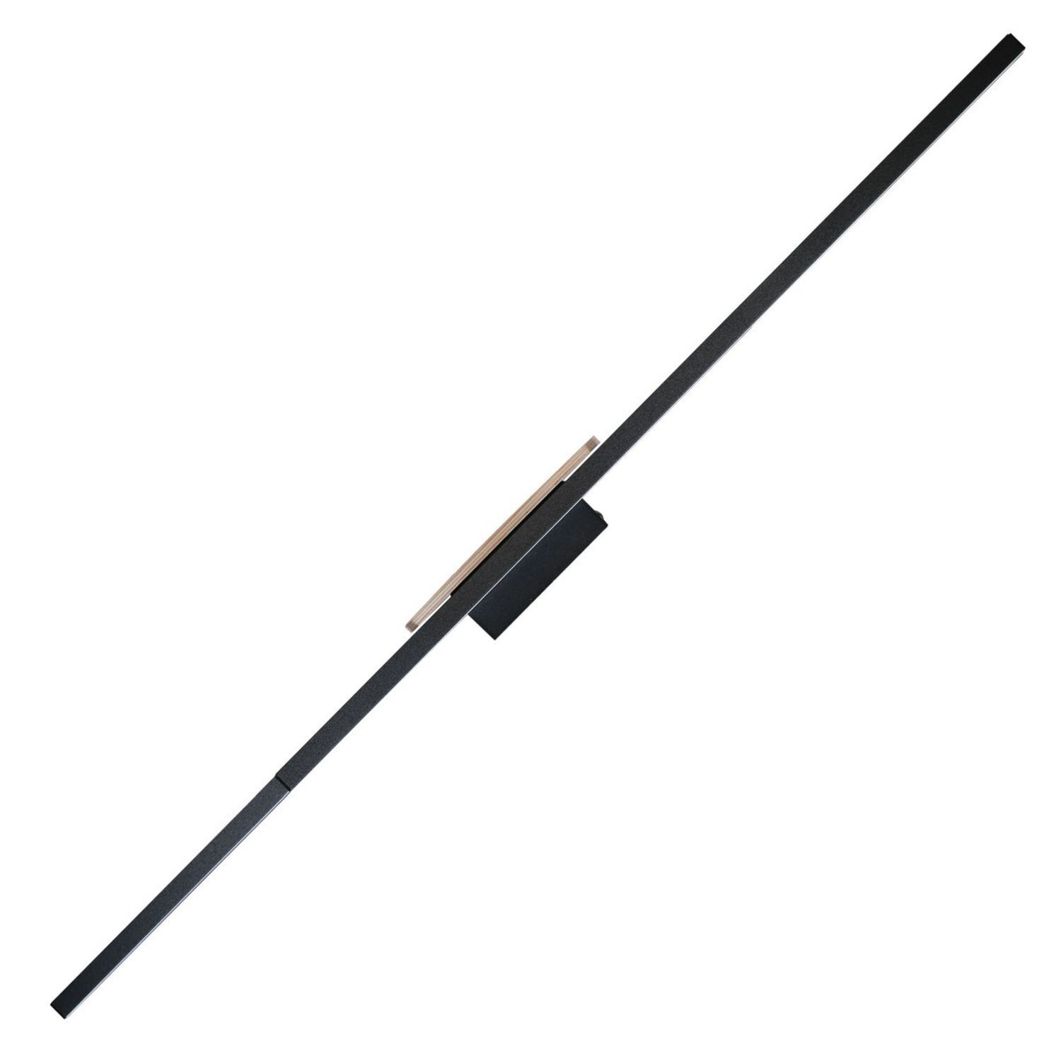 Applique LED indirecte 3000 K Noir Nature Métal Bois Moderne