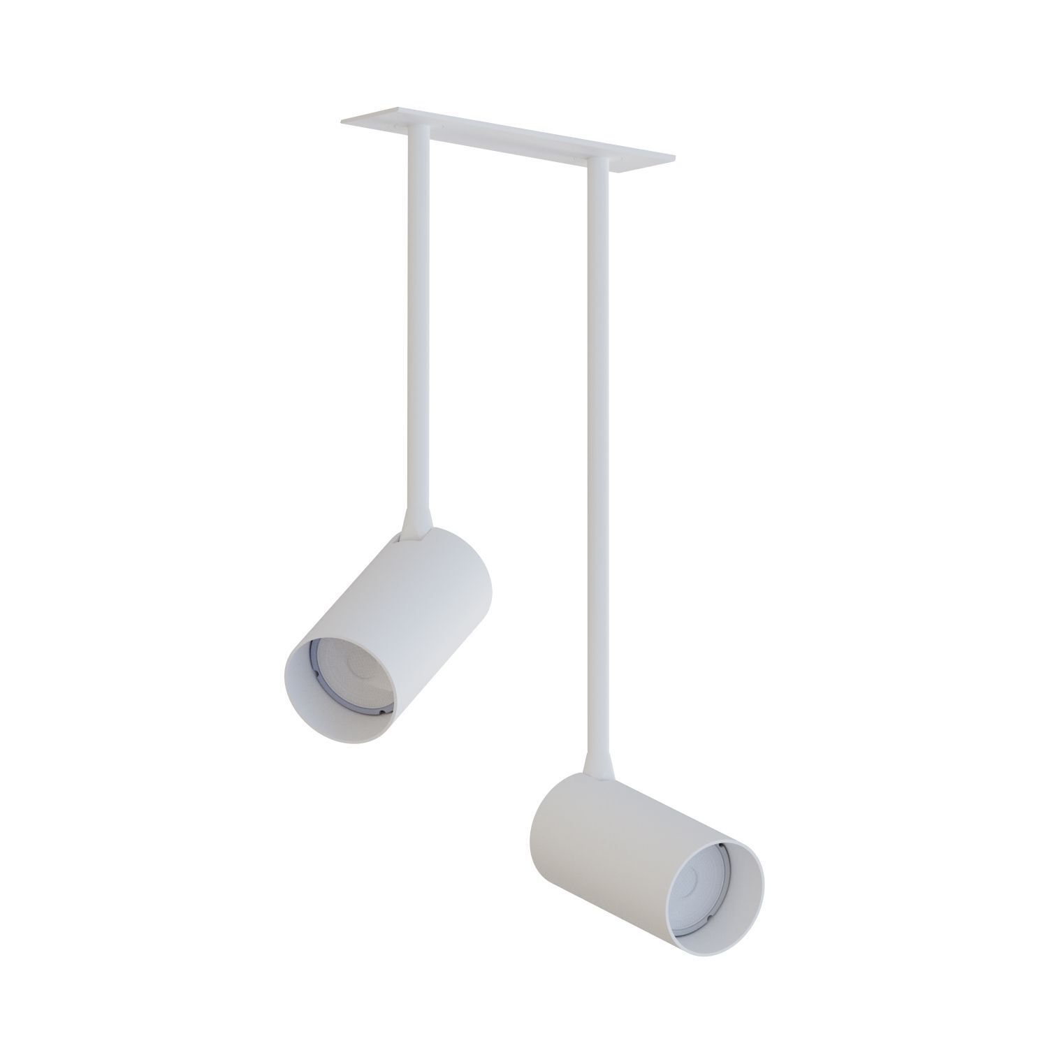 Weißer Deckenspot 2-flammig Unterputz GU10 B: 17 cm Metall