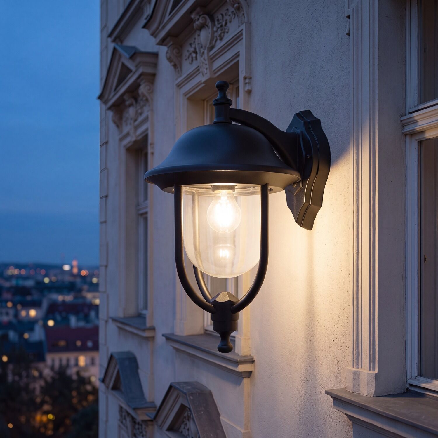 aussen-wandleuchte-aussenlampe-berlaar-1-flammig-schwarz-rustikal-236-1 außenleuchte, wandlampe, glühbirne, stahl, architektur