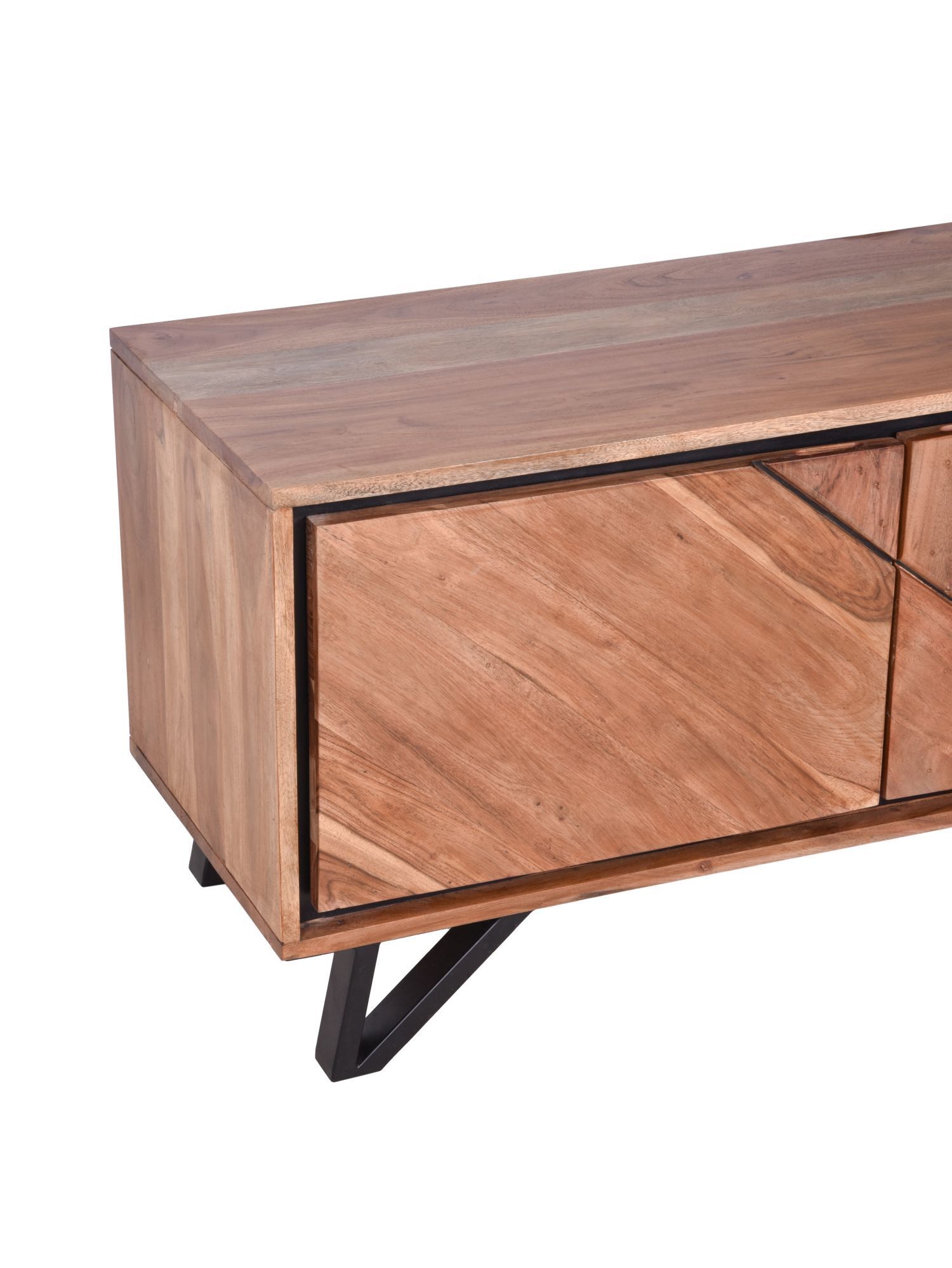 TV lowboard moderne avec éclairage 150 cm bois verre métal Moebel, Anrichte, Kaffeetisch, Tabelle, Postfach