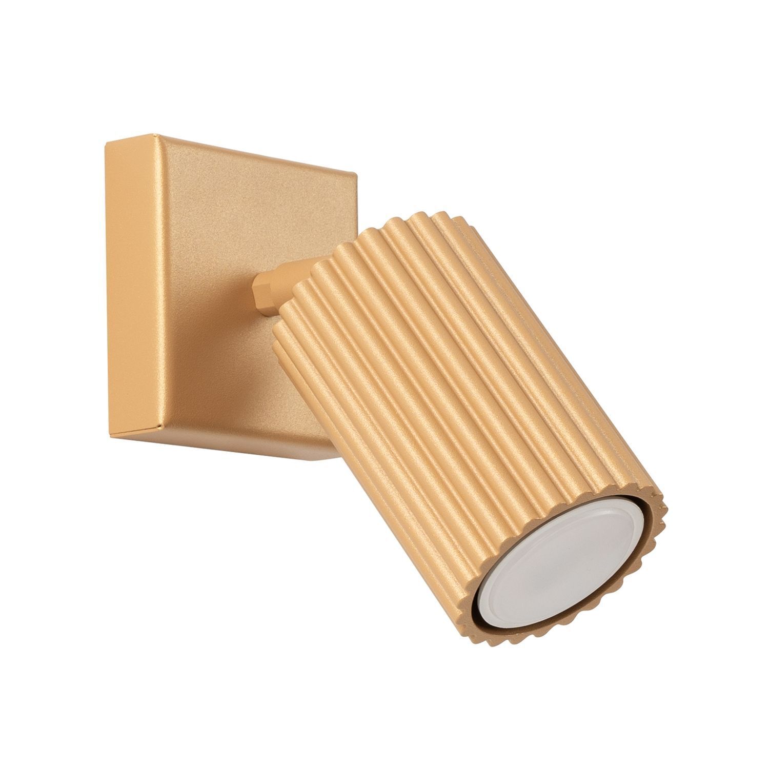 Applique GU10 L : 8 cm petite orientable en aluminium doré