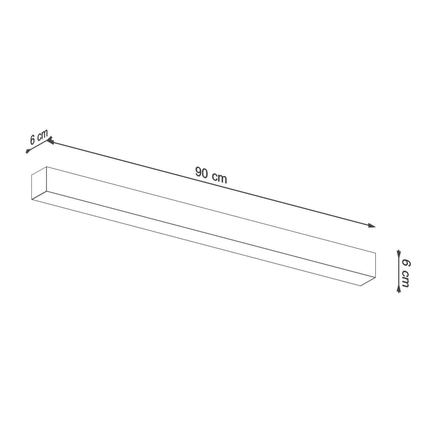 Applique LED 90 cm de long 3000 K 3120 lm faible éblouissement Applique LED 90 cm de long 3000 K 3120 lm faible éblouissement