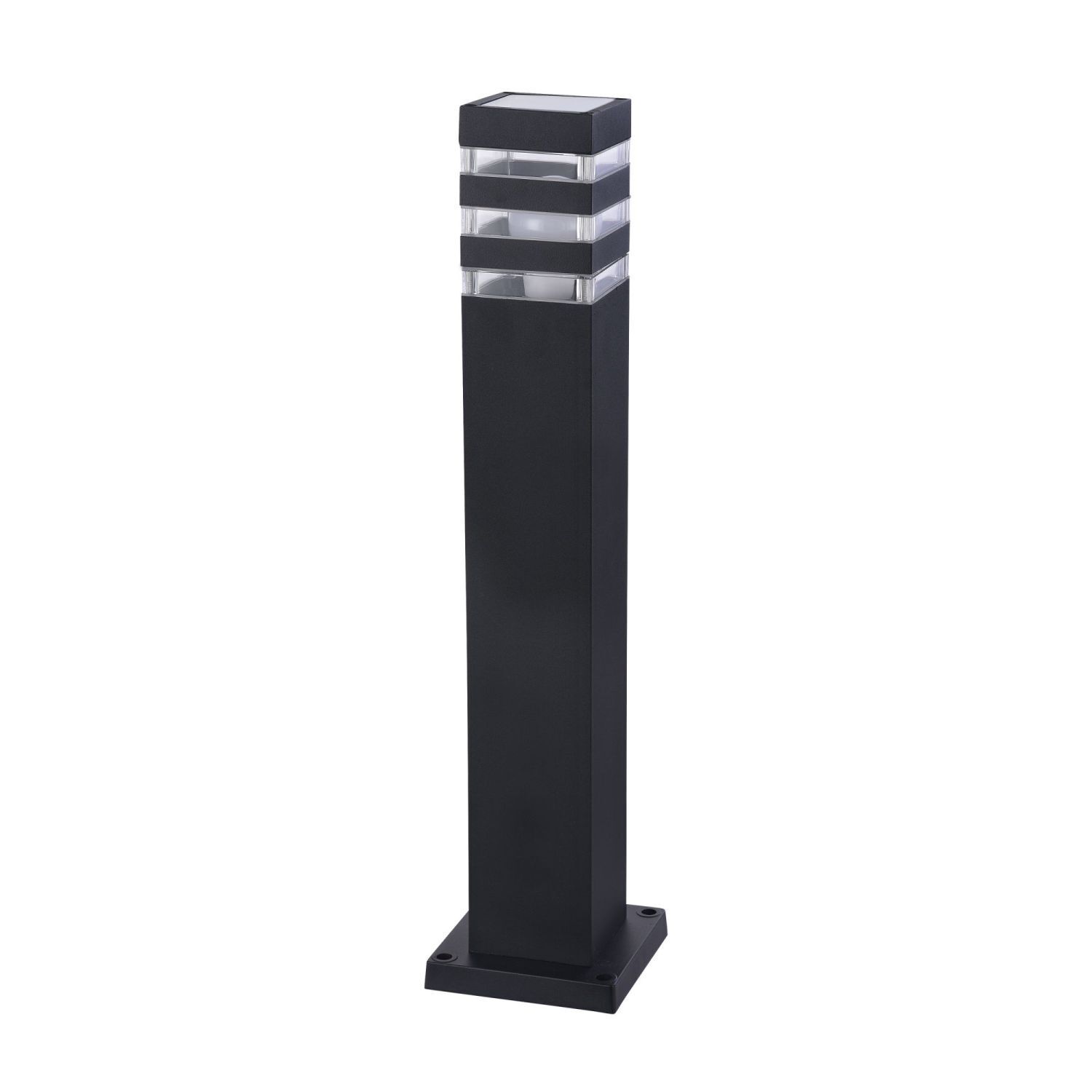 Pollerleuchte Aluminium 61 cm IP54 Schwarz E27 eckig Pollerleuchte Aluminium 61 cm IP54 Schwarz E27 eckig