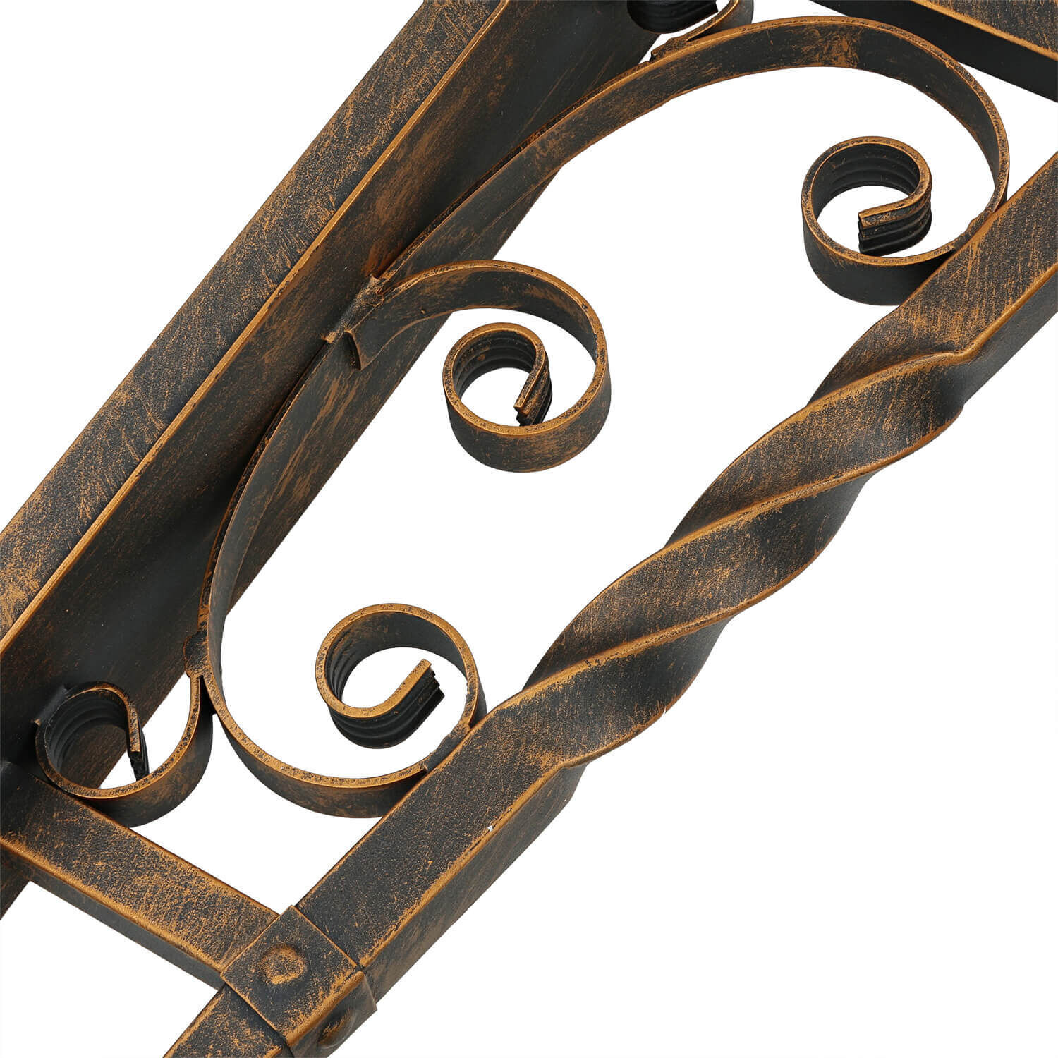 Lampe d'extérieur rustique en noir et cuivre IP44 CASTLE Bronze, Handlauf