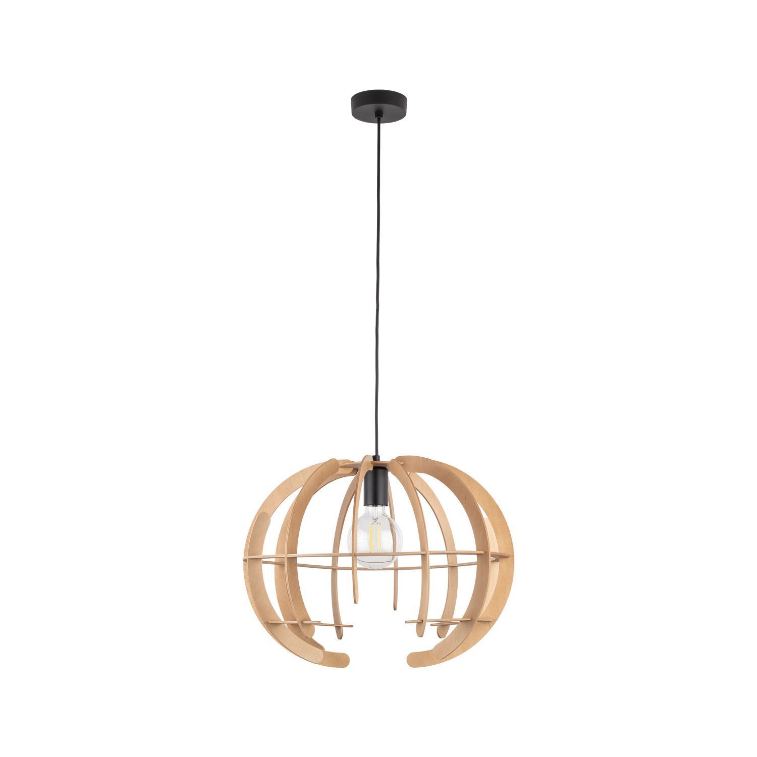 Hängeleuchte Holz Ø 46 cm H: max. 160 cm verstellbar E27