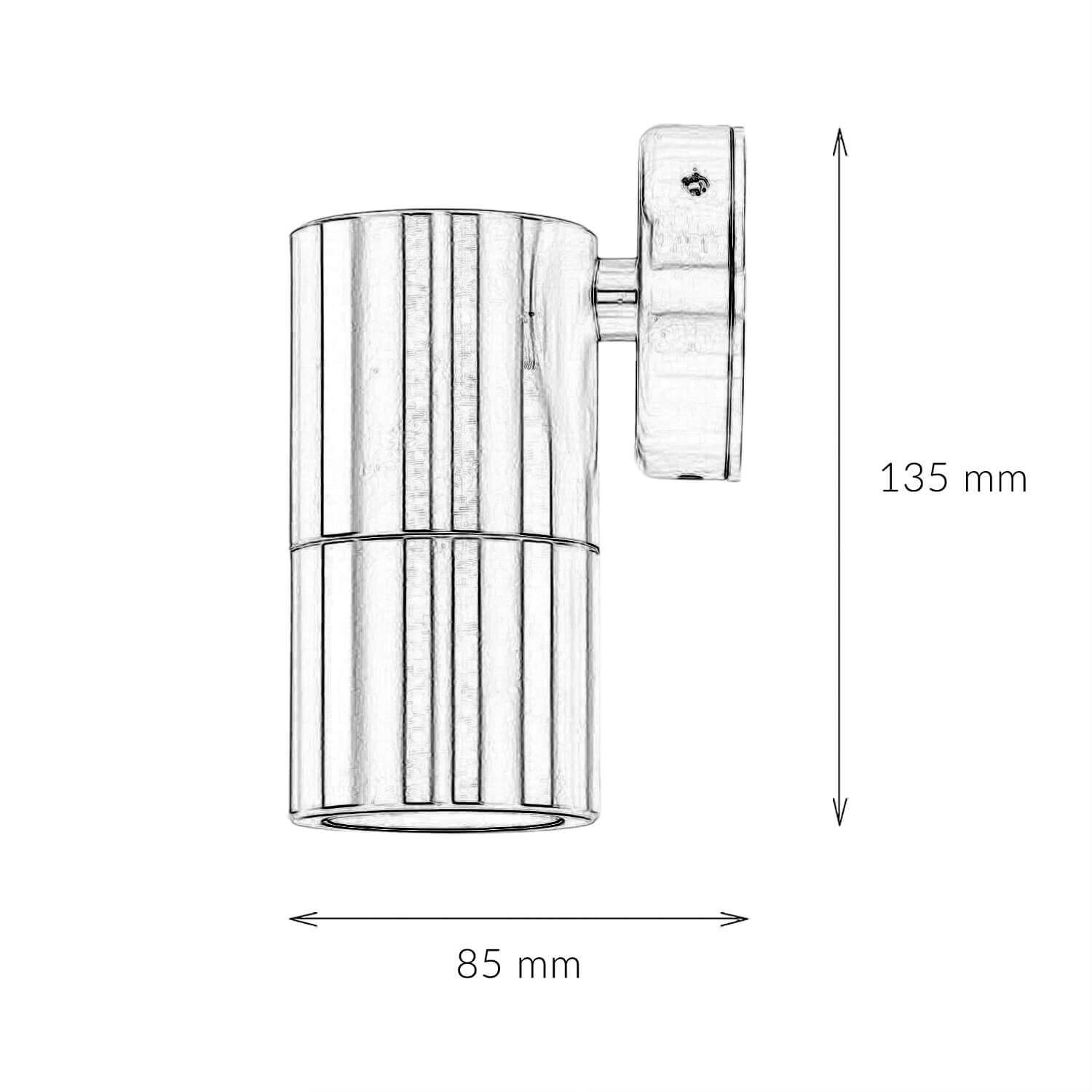 Rostfreie Wandleuchte Messing IP54 GU10 PHILIPOS
