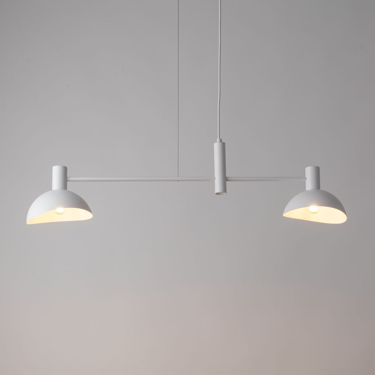 Moderne Hängelampe Metall Weiß L:90 cm E14 dekorativ