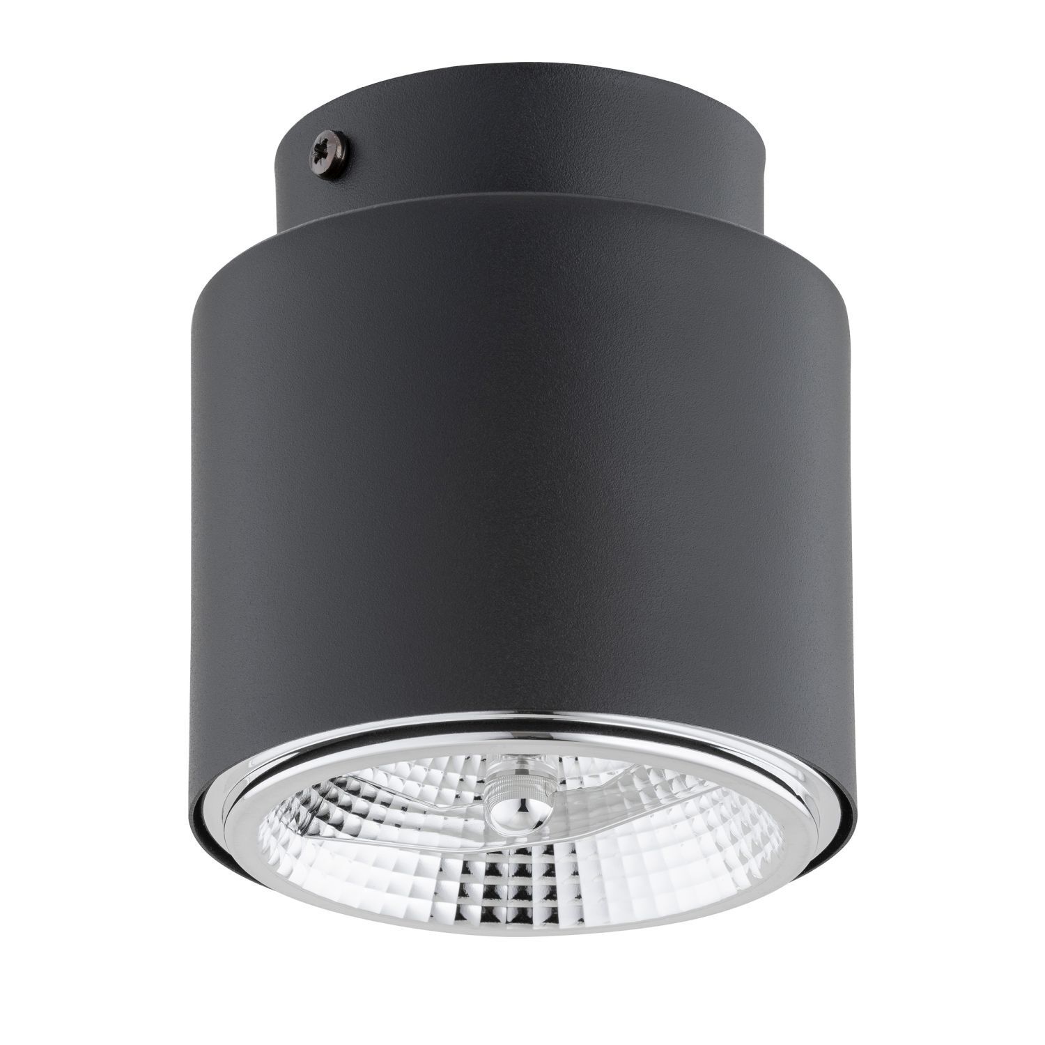 Aufputz Deckenlampe Metall Ø 11,5 cm klein GU10 AR111 Schwarz