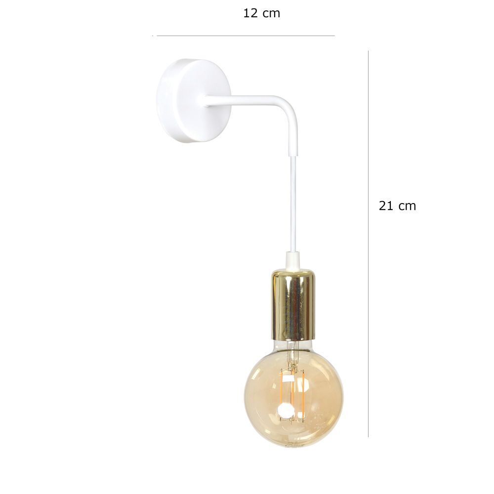 Wandleuchte verstellbar Weiß Gold Wandlampe Beleuchtung Licht, Badezimmer, Drinnen, Zimmer, Duscharmatur