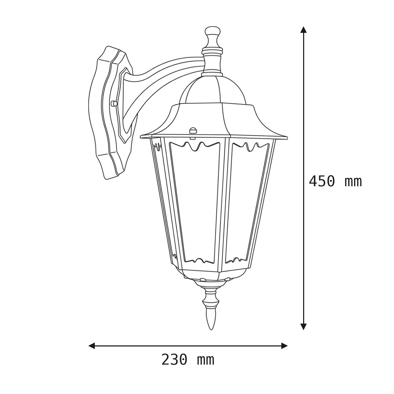 le51576-wandlampe-terrasse-aussen-metall-glas-rustikal-schwarz-08 Außenleuchte, Wandleuchte, Laterne, Metall, Klarglas