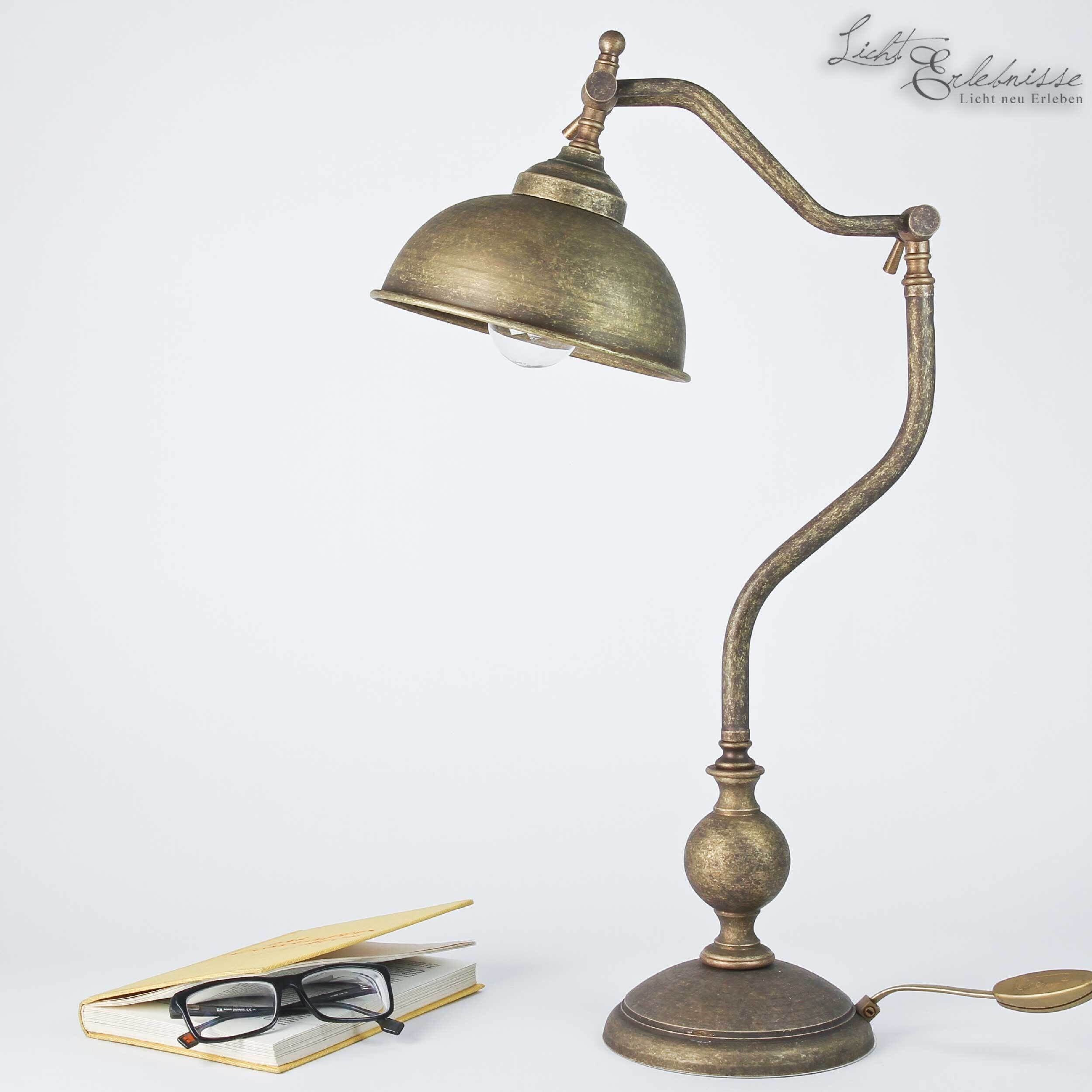 Lampe de table Maritim Bronze antique Lampe, Lampenschirm, Bronze, Tischlampe
