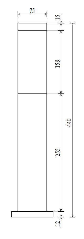 Borne d'éclairage extérieur en acier inoxydable IP44 Jardin Borne d'éclairage extérieur en acier inoxydable IP44 Jardin